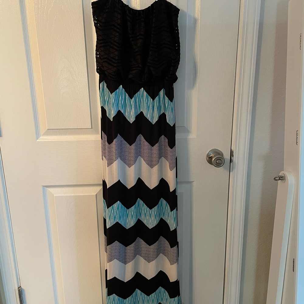 Strapless womens maxi dress